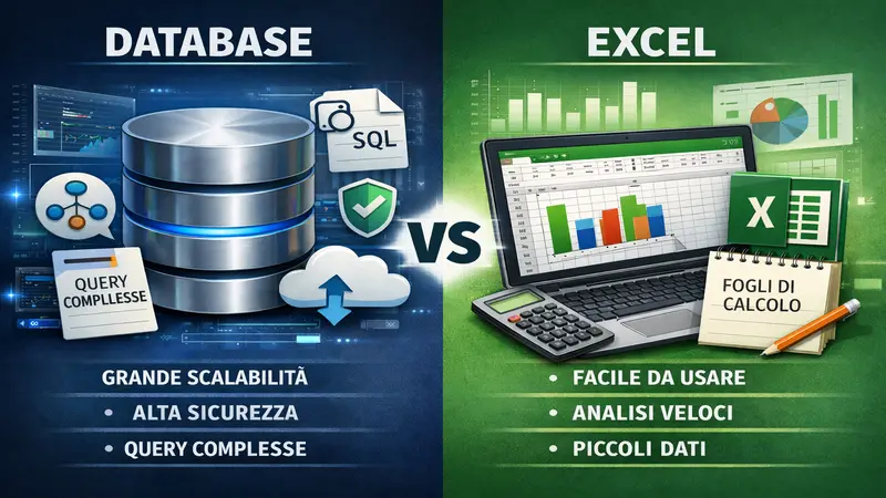 Database vs Excel: qual è la differenza e quale scegliere per il tuo business