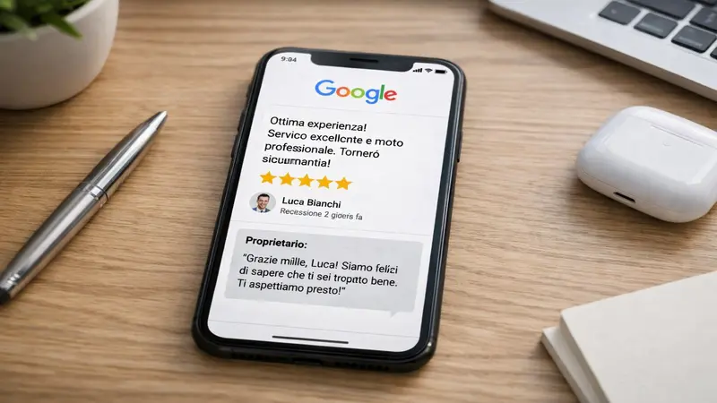 L'AI risponde alle recensioni Google al posto tuo